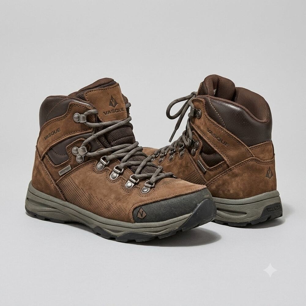 Vasque Waterproof Hiking Boots Brown Suede Leather Childrens 4